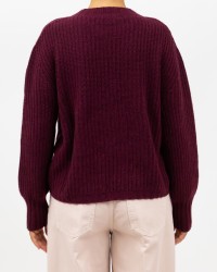 Aragona - Maglia Girocollo Cashmere Bordeaux Donna D3234TF 162 BORDEAUX I25