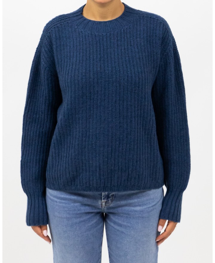 Aragona - Maglia Girocollo Cashmere Oceano Donna D3234TF 666 OCEANO I25