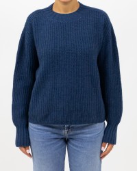 Aragona - Maglia Girocollo Cashmere Oceano Donna D3234TF 666 OCEANO I25