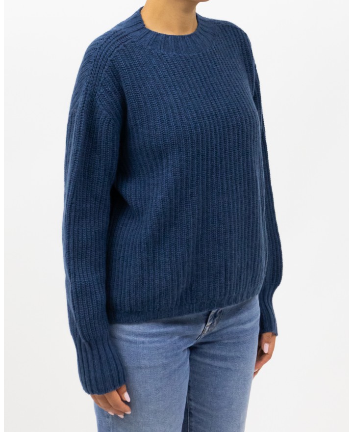 Aragona - Maglia Girocollo Cashmere Oceano Donna D3234TF 666 OCEANO I25