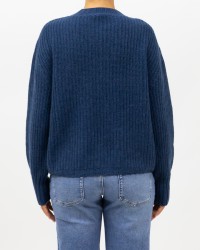 Aragona - Maglia Girocollo Cashmere Oceano Donna D3234TF 666 OCEANO I25