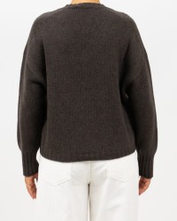 Aragona - Maglia Scollo V Cashmere Marrone Donna D3235TF 304 MARMOTTA I25