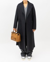 Harris Wharf - Women's Black Maxi Coat A1192MLK 199 BLACK I25