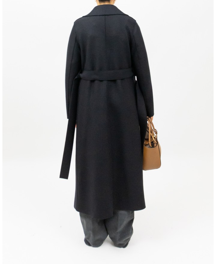 Harris Wharf - Women's Black Maxi Coat A1192MLK 199 BLACK I25