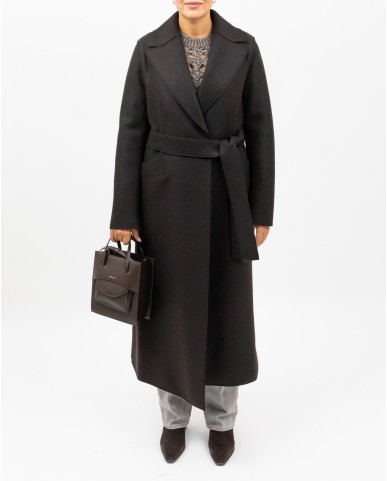 Harris Wharf - Cappotto Maxi Marrone Donna A1192MLK 451 BROWN I25