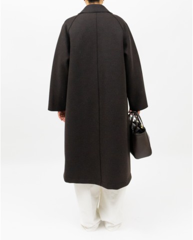 Harris Wharf - Cappotto Over Marrone Donna A1424MLK-P 451T BROW I25