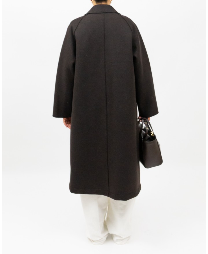 Harris Wharf - Cappotto Over Marrone Donna A1424MLK-P 451T BROW I25
