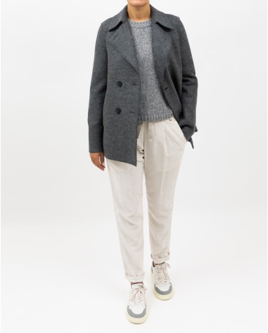 Harris Wharf - Peacot Corto Doppiopetto Grigio Donna A2211MLK 140 GRIGIO I25