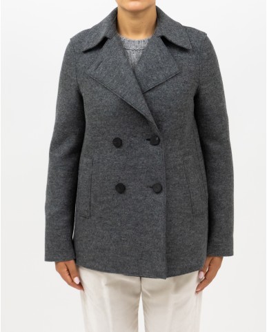 Harris Wharf - Peacot Corto Doppiopetto Grigio Donna A2211MLK 140 GRIGIO I25