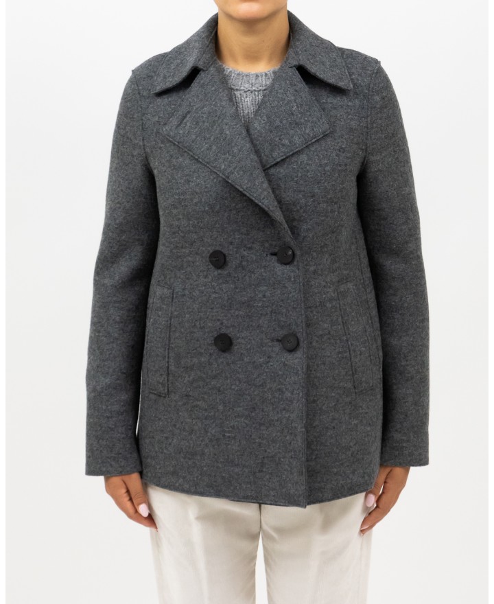 Harris Wharf - Peacot Corto Doppiopetto Grigio Donna A2211MLK 140 GRIGIO I25