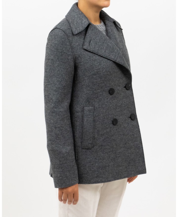 Harris Wharf - Peacot Corto Doppiopetto Grigio Donna A2211MLK 140 GRIGIO I25