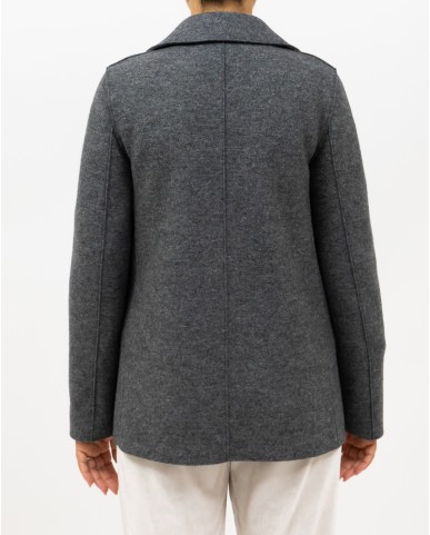 Harris Wharf - Peacot Corto Doppiopetto Grigio Donna A2211MLK 140 GRIGIO I25