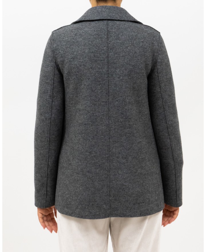 Harris Wharf - Peacot Corto Doppiopetto Grigio Donna A2211MLK 140 GRIGIO I25