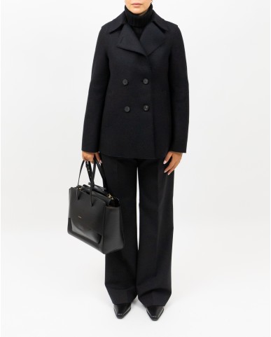 Harris Wharf - Peacot Corto Doppiopetto Nero Donna A2211MLK 199 NERO I25