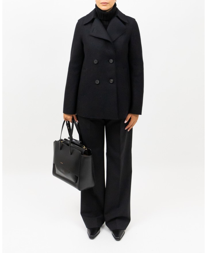 Harris Wharf - Peacot Corto Doppiopetto Nero Donna A2211MLK 199 NERO I25