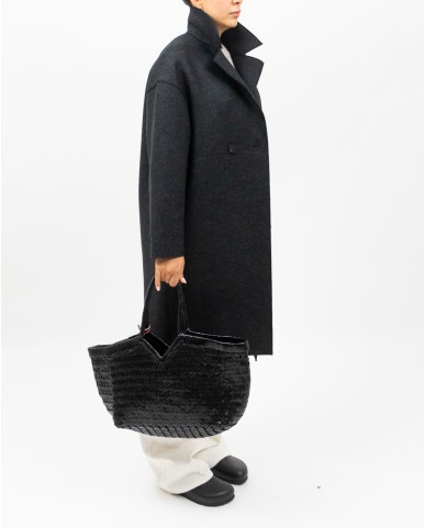 Harris Wharf - Cappotto Midi Doppiopetto Grigio Donna C1487MLK 180 ANTRACI I25