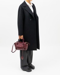 Harris Wharf - Cappotto Midi Doppiopetto Nero Donna C1487MLK 199 BLACK I25