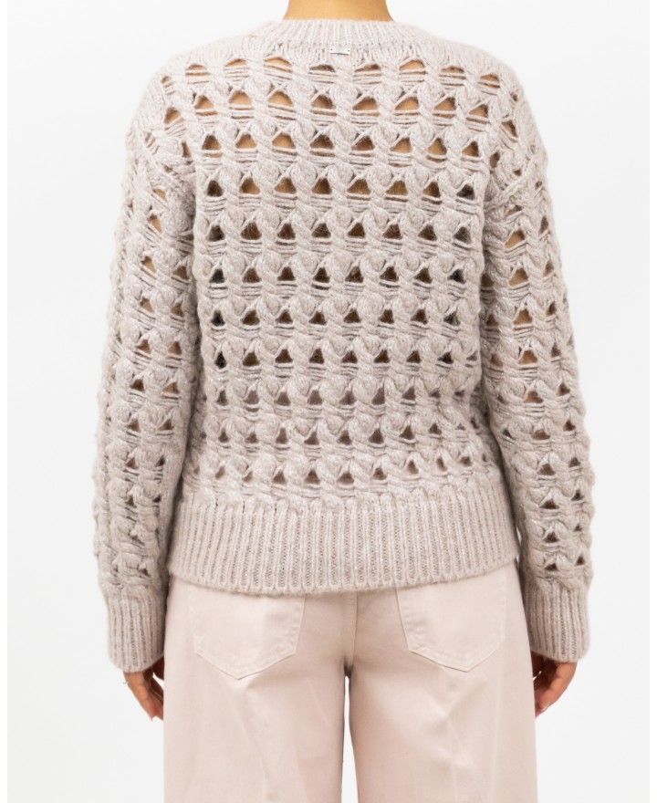 Herno - Maglia Girocollo Lurex Rosa Donna MG00032DR 70198 4050 I25