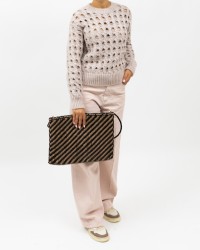 Herno - Maglia Girocollo Lurex Rosa Donna MG00032DR 70198 4050 I25