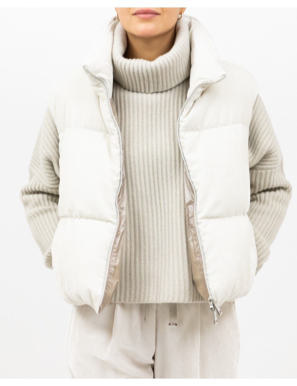 Herno - Gilet Velluto Costine Chantilly Donna PI00157DR 12728 1985 I25