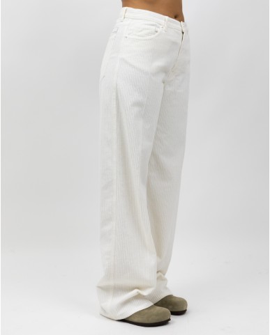 Nine In The Morning - Jeans Velluto Dora Ecru Donna DAA02 U32 ECRU I25