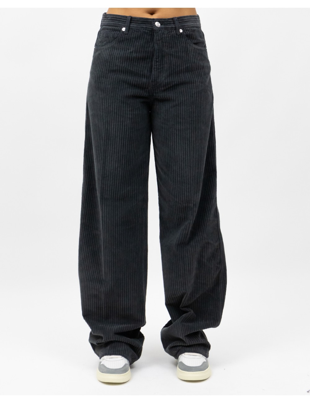 Nine In The Morning - Jeans Velluto Dora Grigio Donna DAA02 U32 KETTE I25