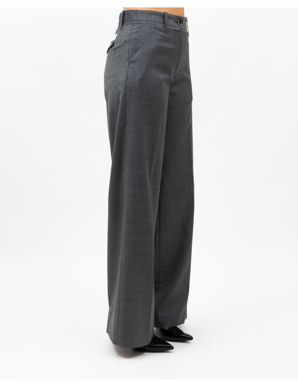 Nine In The Morning - Women's Fiamma Gray Pants FMM04 V19 KETTE I25