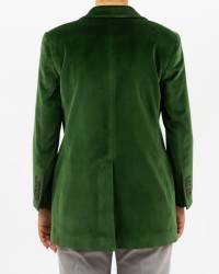 Saulina - Women's Green Velvet Single-Breasted Jacket SAE156 4 R VERDE I25