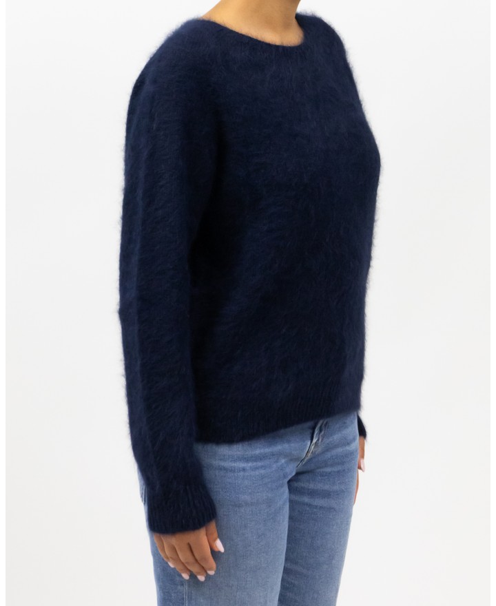 Roberto Collina - Girocollo Angora Blu Notte Donna F30601 10 NAVY I25