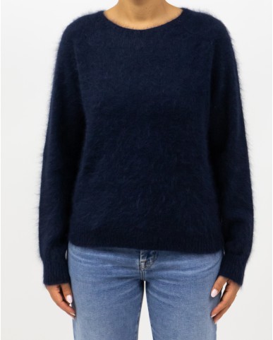 Roberto Collina - Girocollo Angora Blu Notte Donna F30601 10 NAVY I25