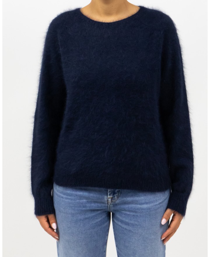 Roberto Collina - Girocollo Angora Blu Notte Donna F30601 10 NAVY I25