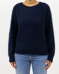 Roberto Collina - Girocollo Angora Blu Notte Donna F30601 10 NAVY I25