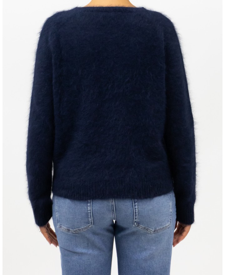 Roberto Collina - Girocollo Angora Blu Notte Donna F30601 10 NAVY I25