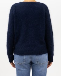 Roberto Collina - Girocollo Angora Blu Notte Donna F30601 10 NAVY I25