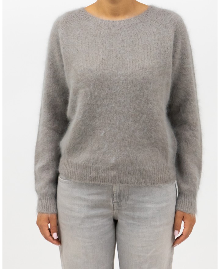 Roberto Collina - Girocollo Angora Taupe Perla Donna F30601 29 TAUPE I25