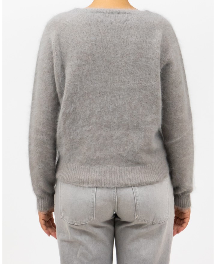 Roberto Collina - Girocollo Angora Taupe Perla Donna F30601 29 TAUPE I25