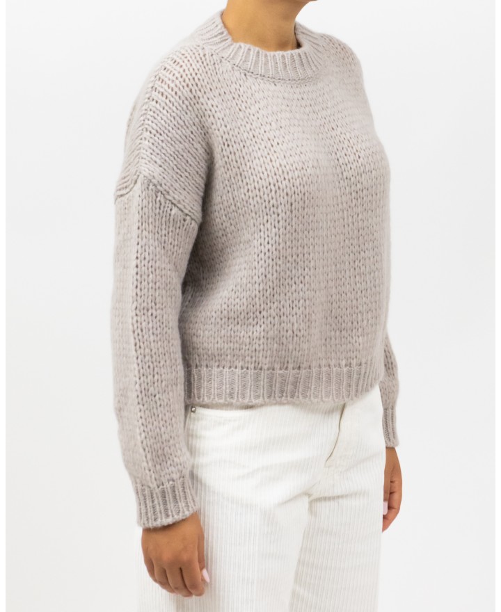 Roberto Collina - Girocollo Lana Alpaca Mastice Donna F47001 04 MASTICE I25