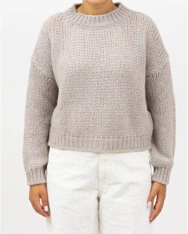 Roberto Collina - Girocollo Lana Alpaca Mastice Donna F47001 04 MASTICE I25