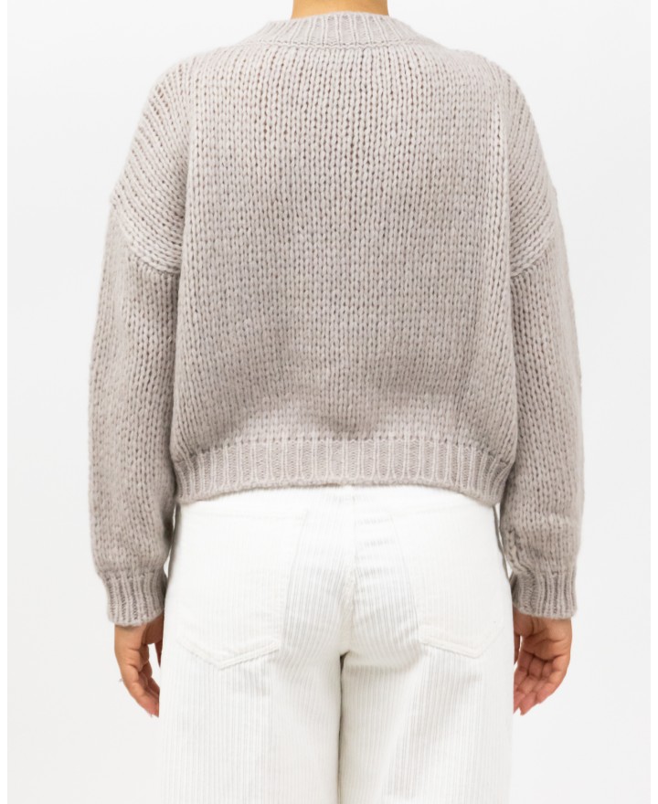 Roberto Collina - Girocollo Lana Alpaca Mastice Donna F47001 04 MASTICE I25