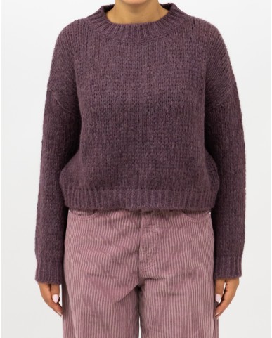 Roberto Collina - Girocollo Lana Alpaca Bordeaux Donna F47001 36 BORDEAUX I25