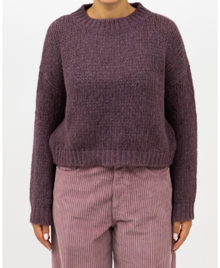 Roberto Collina - Girocollo Lana Alpaca Bordeaux Donna F47001 36 BORDEAUX I25