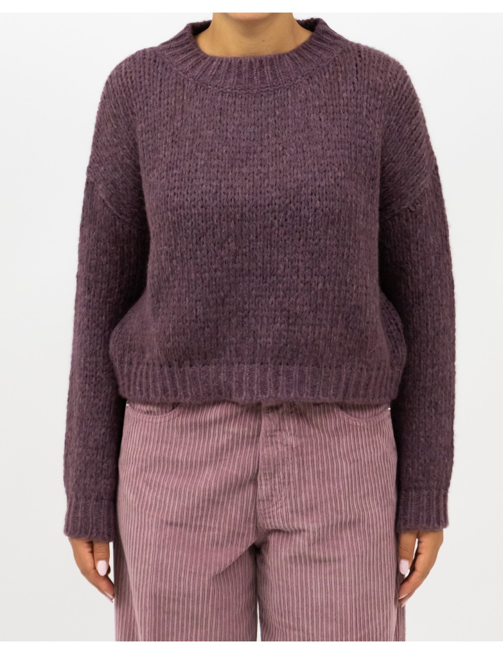 Roberto Collina - Girocollo Lana Alpaca Bordeaux Donna F47001 36 BORDEAUX I25