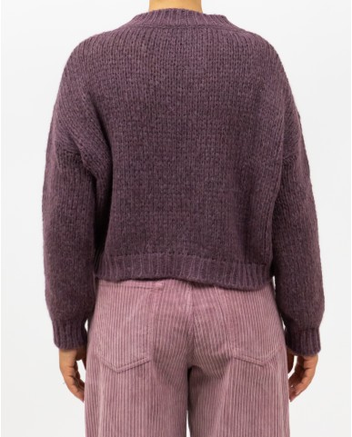 Roberto Collina - Girocollo Lana Alpaca Bordeaux Donna F47001 36 BORDEAUX I25