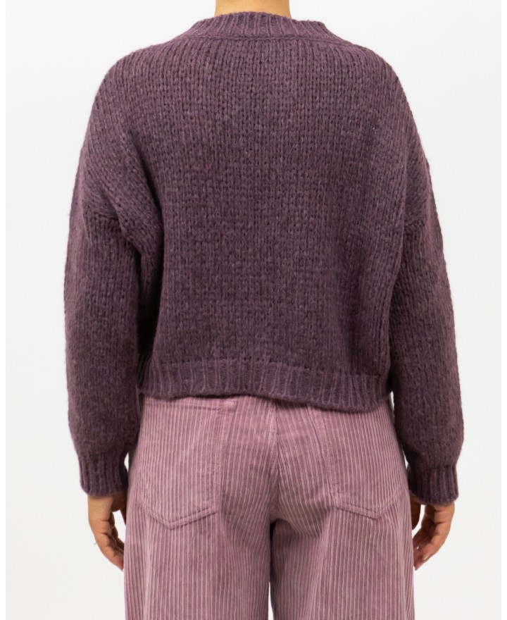 Roberto Collina - Girocollo Lana Alpaca Bordeaux Donna F47001 36 BORDEAUX I25