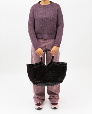 Roberto Collina - Girocollo Lana Alpaca Bordeaux Donna F47001 36 BORDEAUX I25