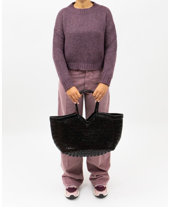 Roberto Collina - Girocollo Lana Alpaca Bordeaux Donna F47001 36 BORDEAUX I25