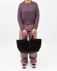 Roberto Collina - Girocollo Lana Alpaca Bordeaux Donna F47001 36 BORDEAUX I25