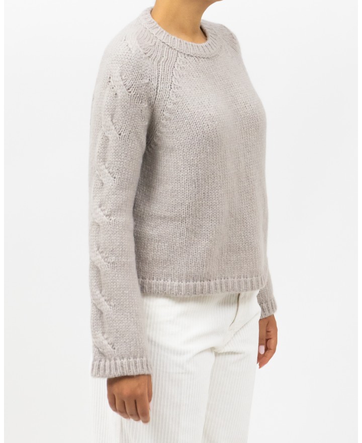 Roberto Collina - Girocollo Maniche Treccia Mastice Donna F47101 04 MASTICE I25