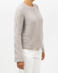 Roberto Collina - Girocollo Maniche Treccia Mastice Donna F47101 04 MASTICE I25