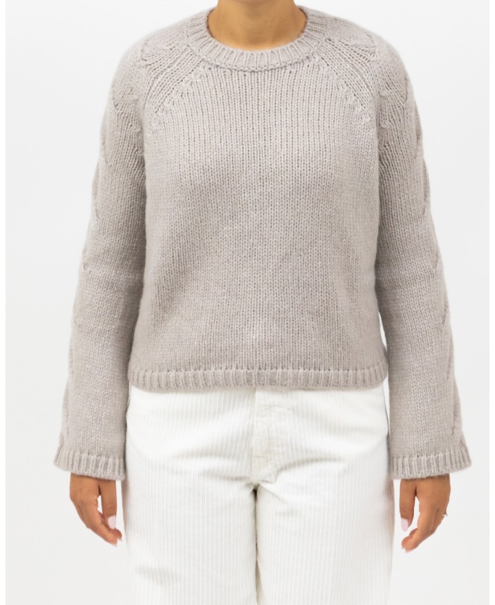 Roberto Collina - Girocollo Maniche Treccia Mastice Donna F47101 04 MASTICE I25